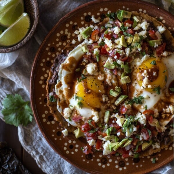 Huevos Rancheros with Posada Corazon's Pasilla Chile Sauce