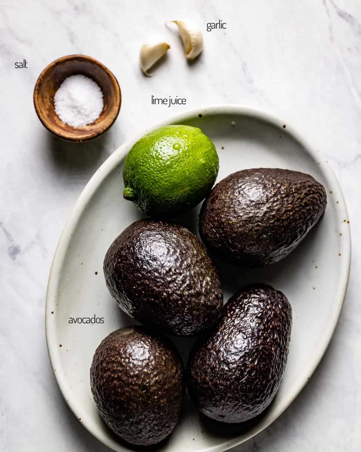 Ingredients for the recipe are laid out on a kitchen counter