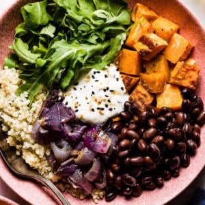 Sweet Potato Quinoa Bowl in a bowl